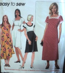 7516 SS EZ EMPIRE TIED FLARE DRESS LENGTHS PATTERN 12-16
